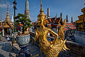 Bangkok Grand Palace, Wat Phra Kaew, A Theppaksi is a Kinnon-like creature with a body that is half-man or half-angel (thep) and half-bird (paksi). 